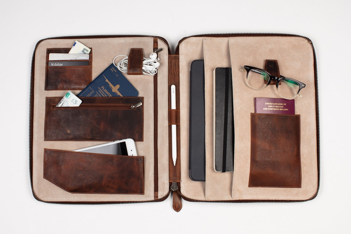 Travel Wallet Organizer - Cognac (5 sizes)