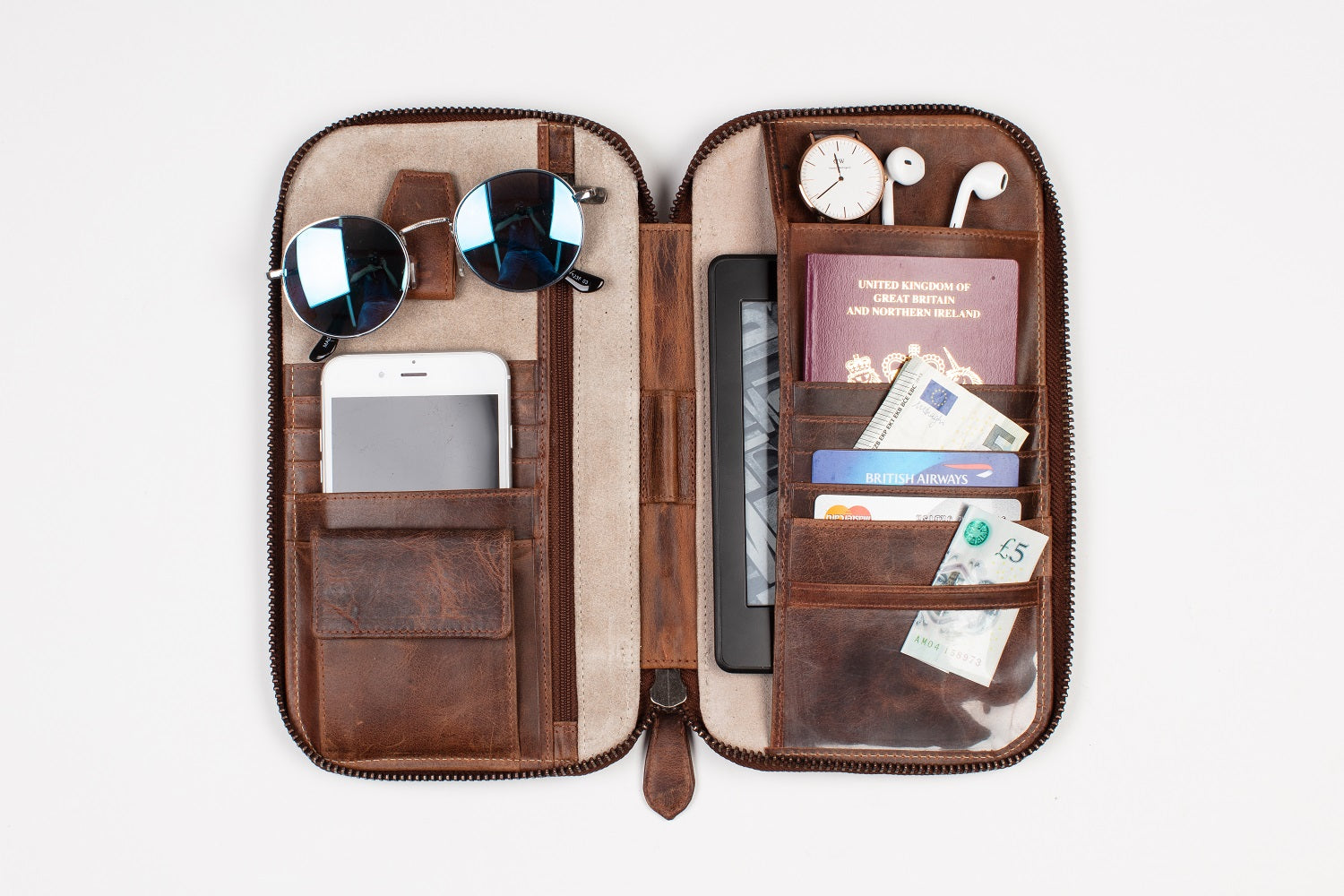 Leather travel purse new arrivals organizer