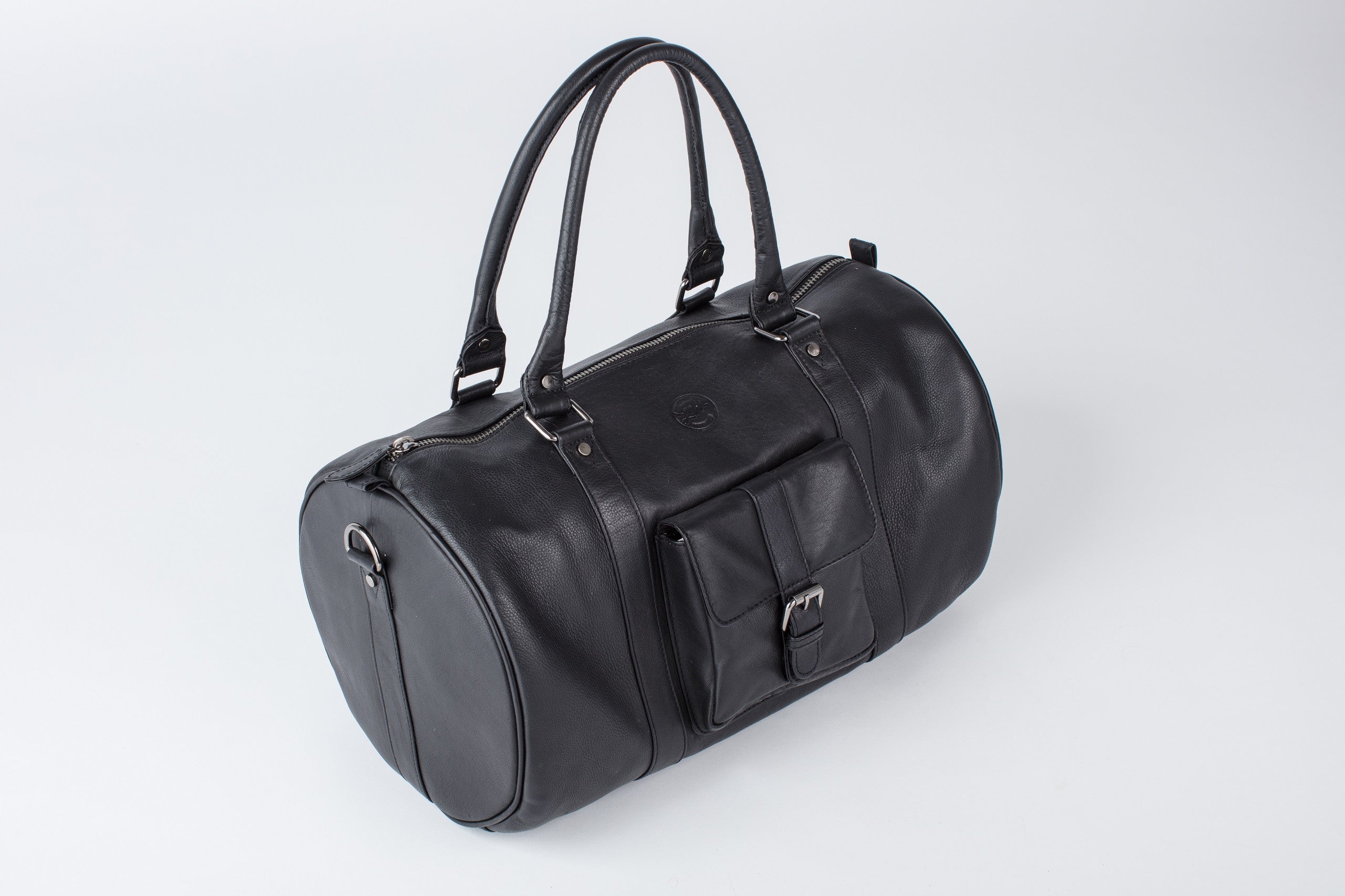 leather barrel bag