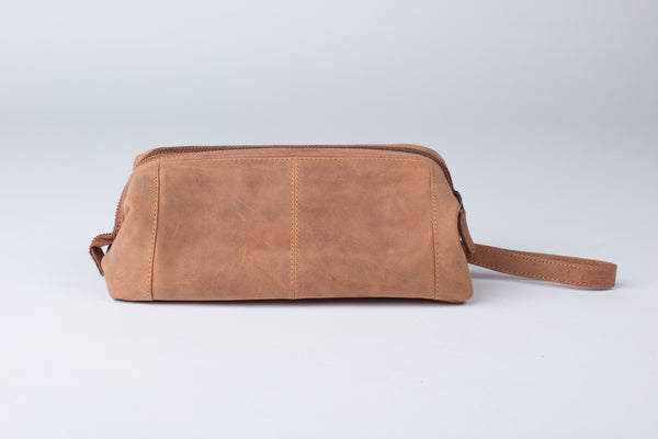 leather wash bag